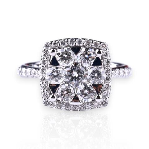 1,57 Karat Pırlanta Kenar Taşlı Magic Yüzük