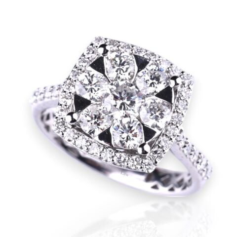 1,57 Karat Pırlanta Kenar Taşlı Magic Yüzük