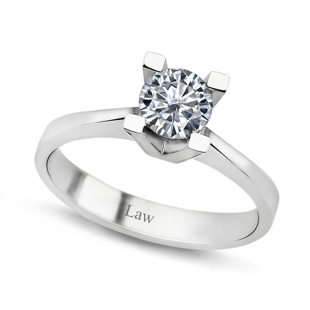 1,00 Karat Pırlanta Tektaş Yüzük F Renk