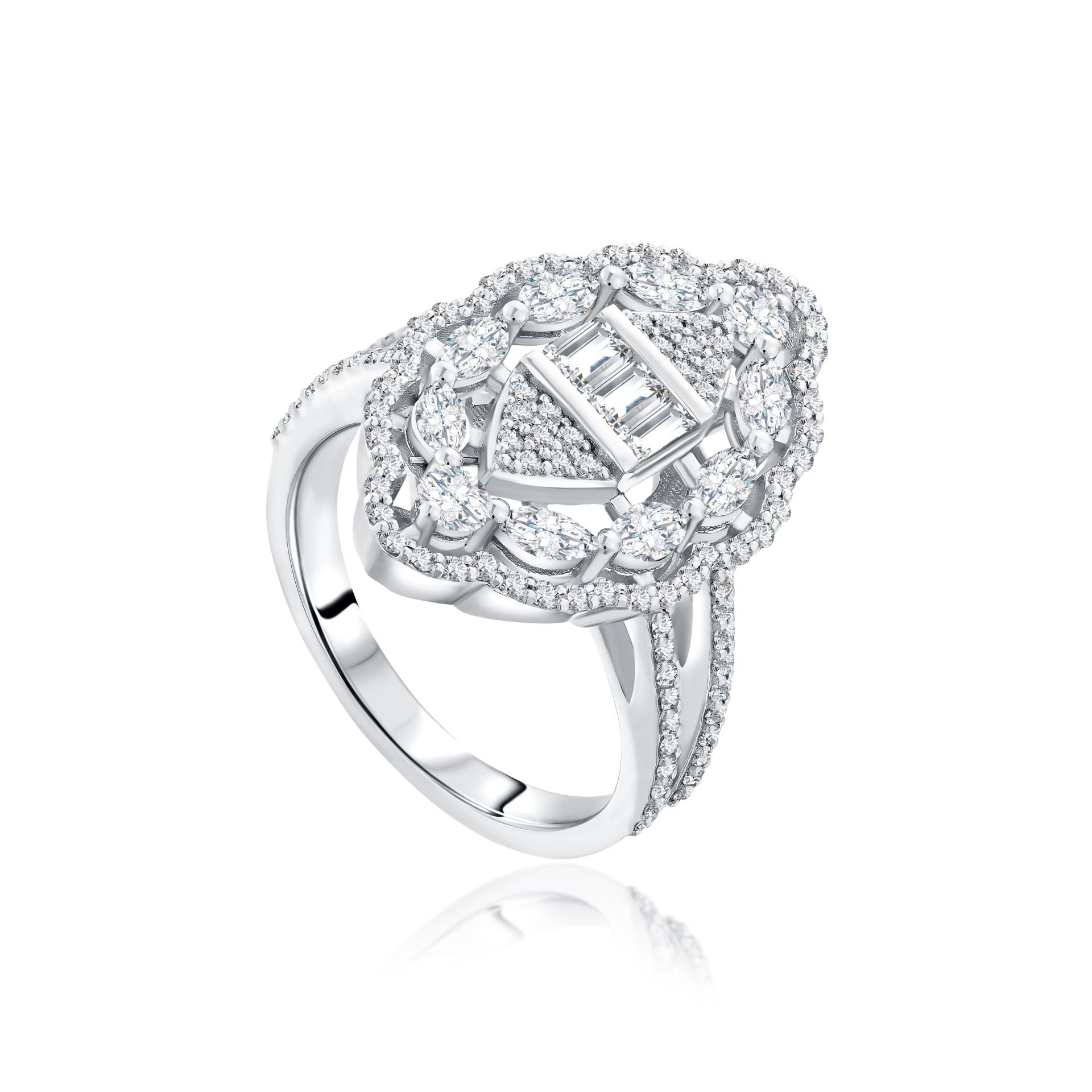 1,44 Karat Pırlanta Özel Tasarım Pırlanta Yüzük E F Renk