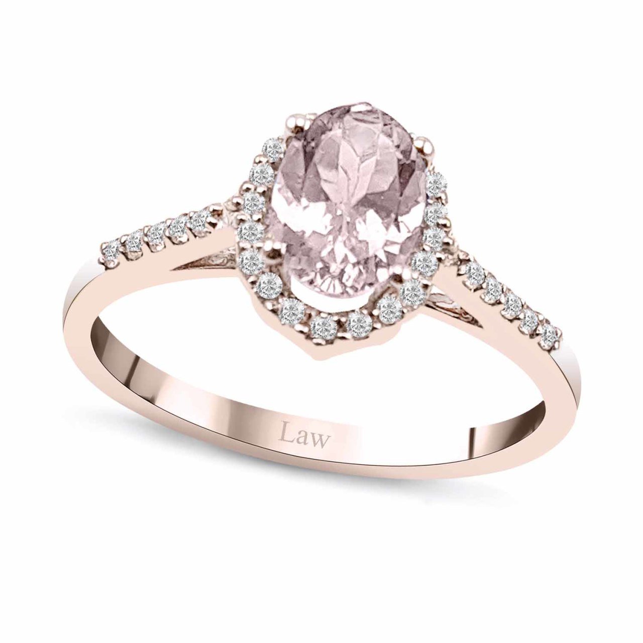 0,83 Karat Pırlanta Morganite Crispy Yüzük F Renk