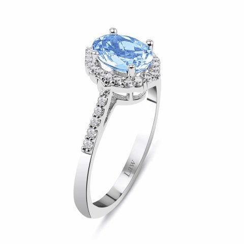 0,84 Karat Pırlanta Aquamarine Crispy Yüzük F Renk