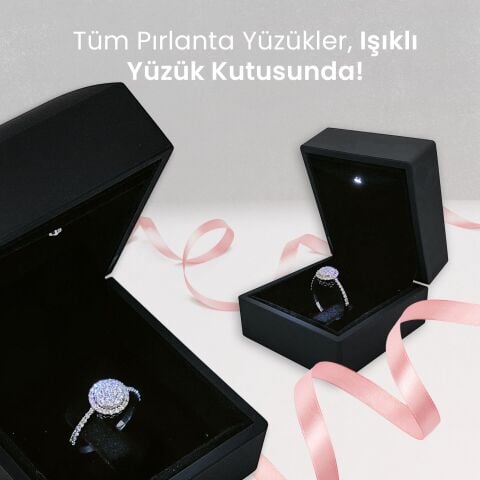 1,57 Karat Pırlanta Kenar Taşlı Magic Yüzük