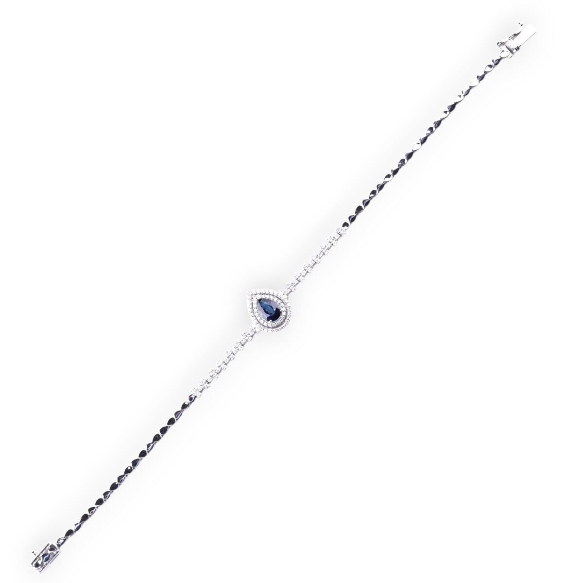 1,64 Karat Pırlantalı Safir Bileklik