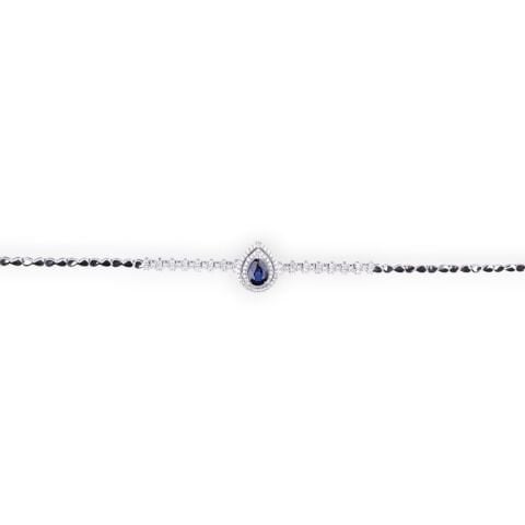 1,64 Karat Pırlantalı Safir Bileklik