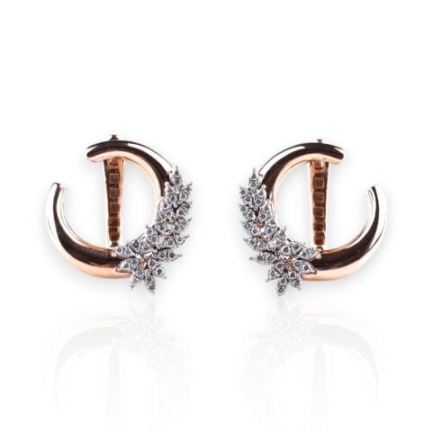 0,50 Karat Pırlanta Özel Tasarım Küpe