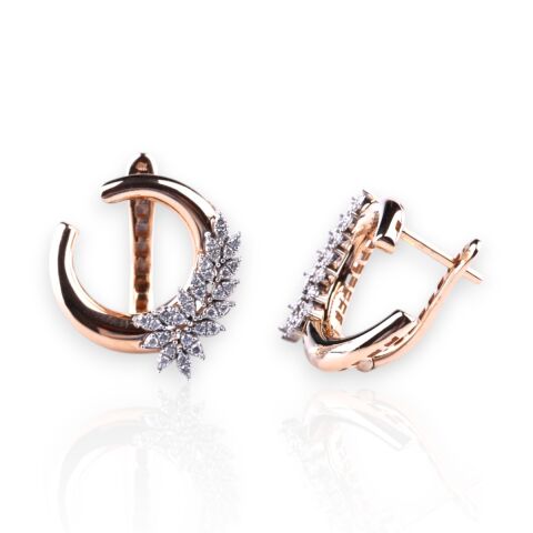 0,50 Karat Pırlanta Özel Tasarım Küpe