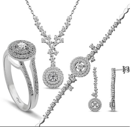 3.30 Karat Pırlanta Gerdanlık Set E/F Renk 14K