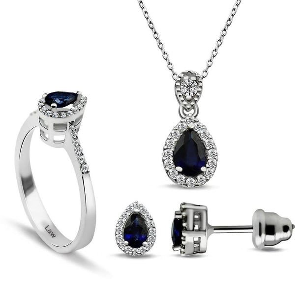 1.51 Karat Pırlantalı Safir Set D E Renk