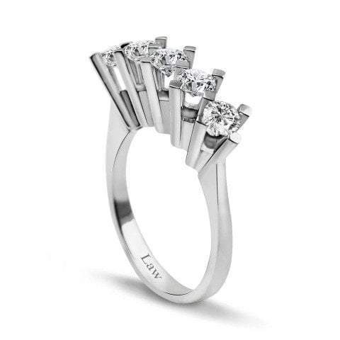 1,25 Karat Pırlanta Beştaş Yüzük HRD Sertifikalı F Renk