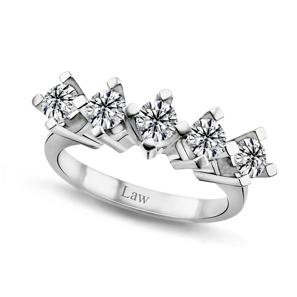 1,25 Karat Pırlanta Beştaş Yüzük HRD Sertifikalı F Renk