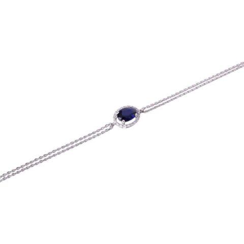 0,56 Karat Pırlantalı Safir Bileklik