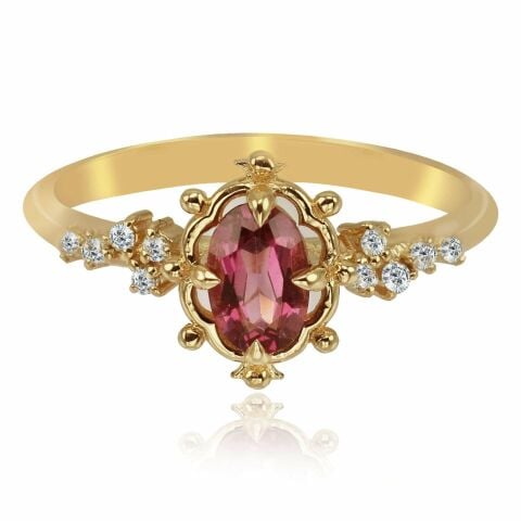 0,62 Karat Pırlantalı Vintage Yüzük E Renk