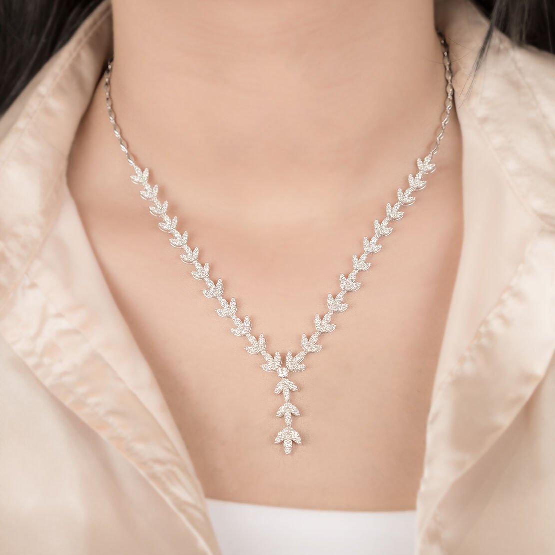 3.88 Karat Pırlanta Gerdanlık F Renk