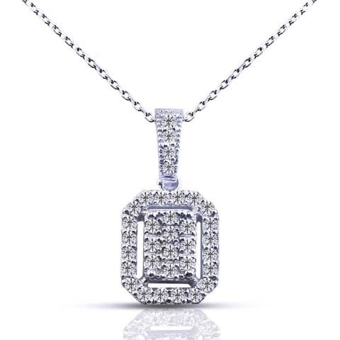 0,25 Karat Coronet Pırlanta Kolye F Renk