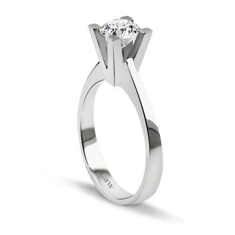 1,00 Karat Uluslararası Sertifikalı Pırlanta Tektaş Yüzük F Renk