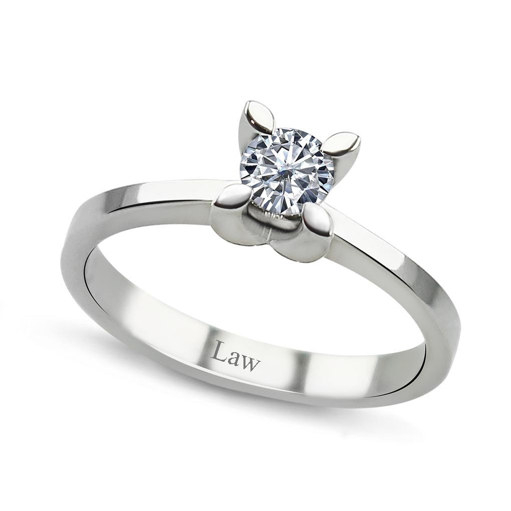 0,41 Karat Pırlanta Tektaş Yüzük D Renk