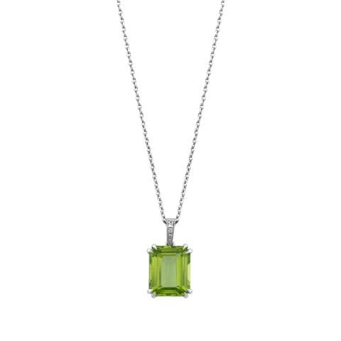 9,16 Karat Pırlantalı Peridot Kolye