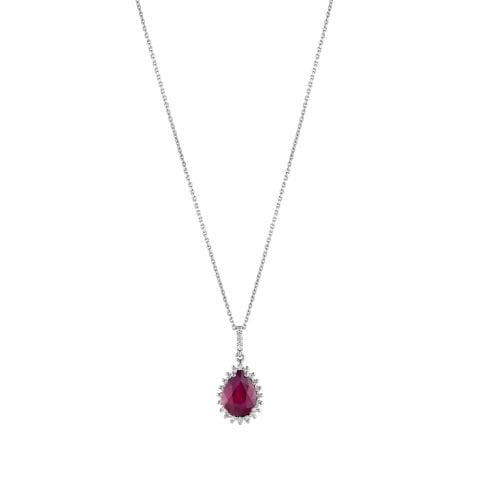 2.31 Karat Pırlantalı Yakut Kolye
