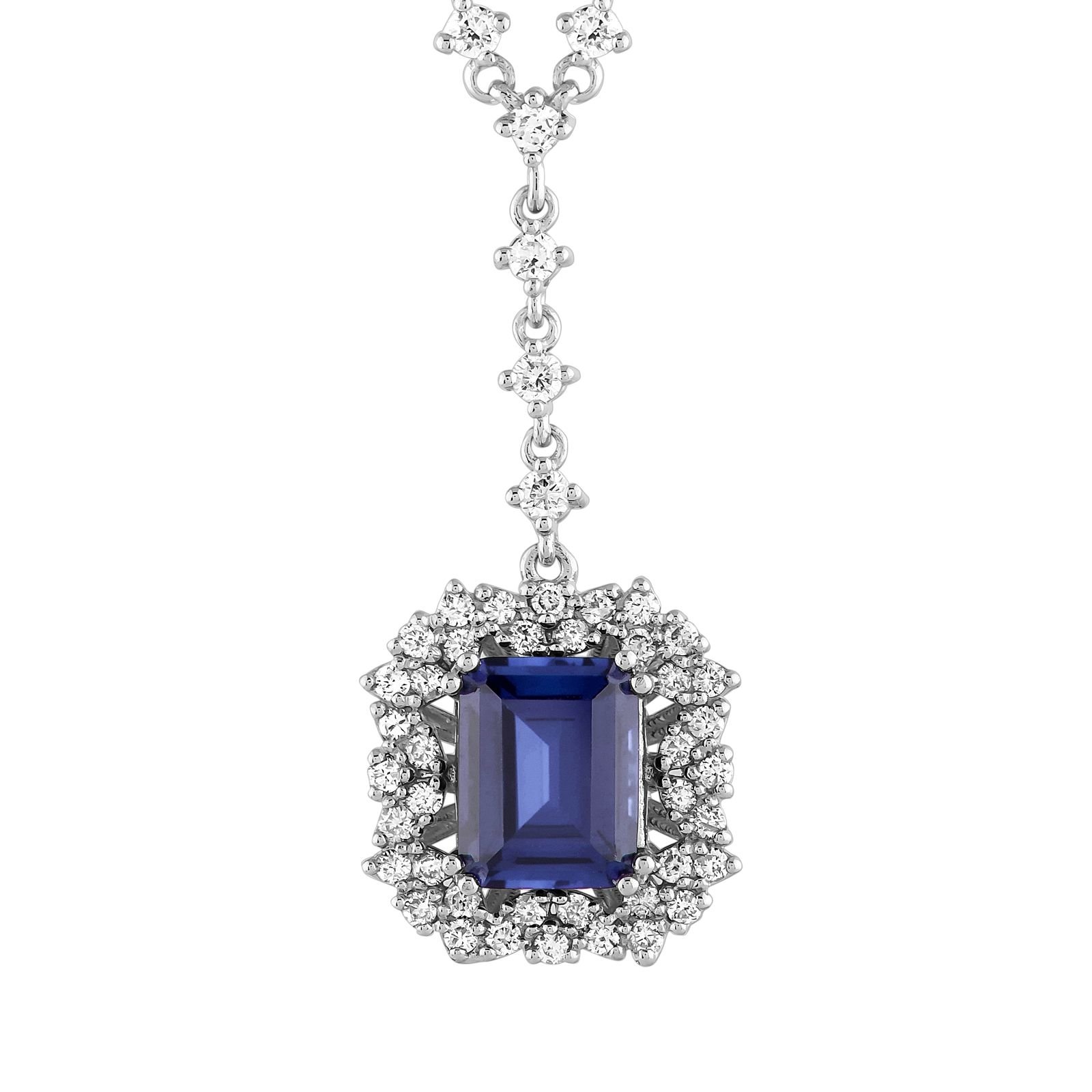 3,79 Karat Pırlantalı Safir Kolye