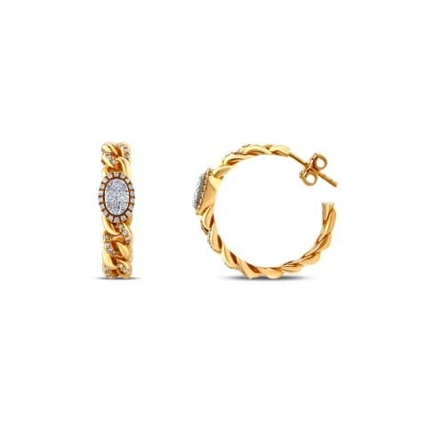 0,78 Karat Pırlantalı Küpe