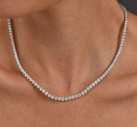 17,91 Karat Pırlanta Suyolu Gerdanlık F Renk