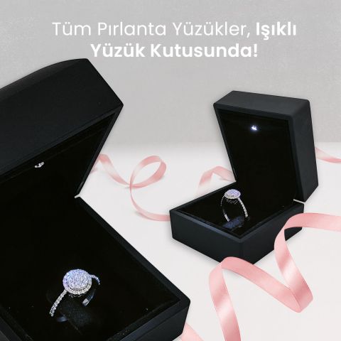 0,72 Karat Pırlanta Baget Yüzük F Renk