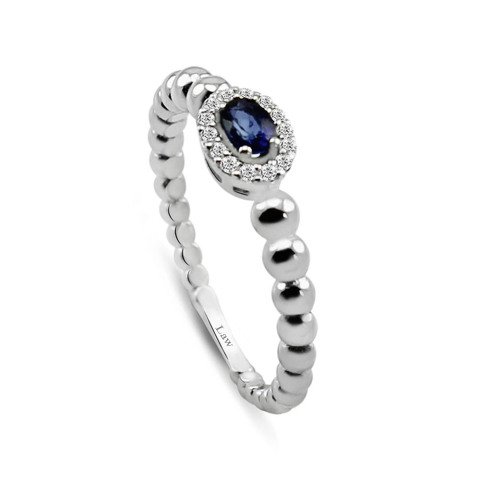 0,35 Karat Safir Pırlanta Yüzük F Renk