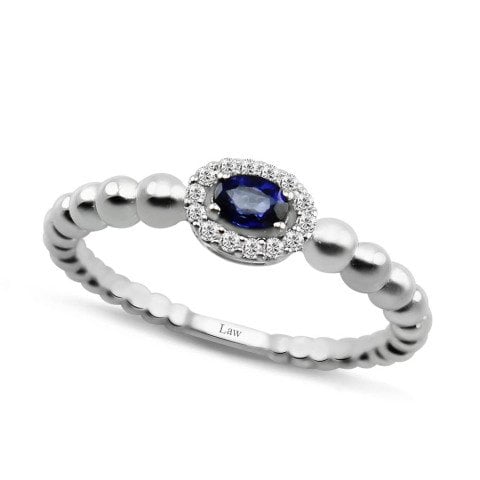 0,35 Karat Safir Pırlanta Yüzük F Renk