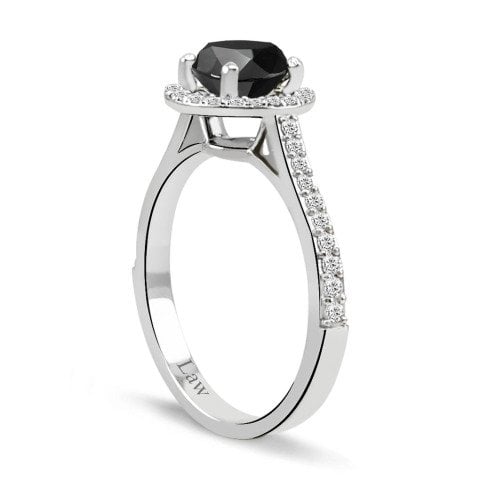 1,60 Karat Siyah Pırlanta Yüzük F Renk