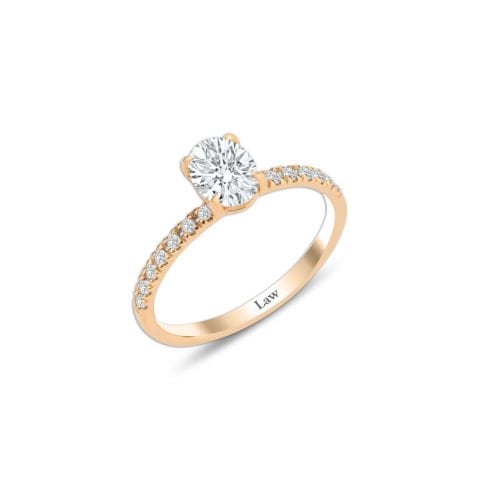 0,84 Karat Oval Pırlanta Tektaş Yüzük D E RENK