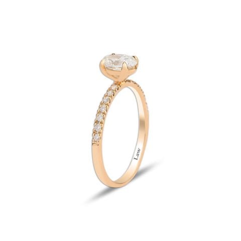 0,64 Karat Oval Pırlanta Tektaş Yüzük