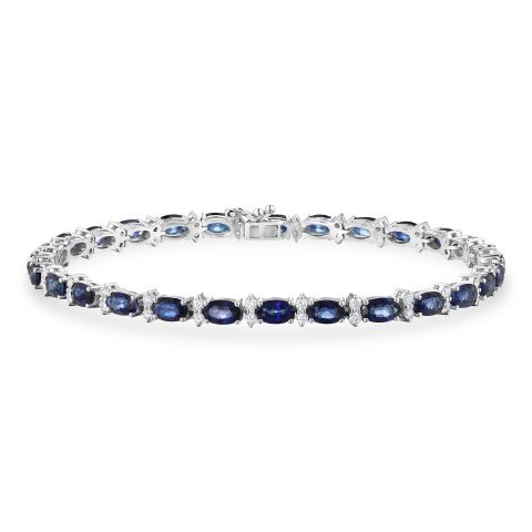 10,10 Karat Pırlantalı Safir Bileklik