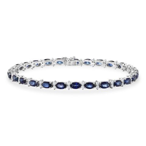 10,10 Karat Pırlantalı Safir Bileklik