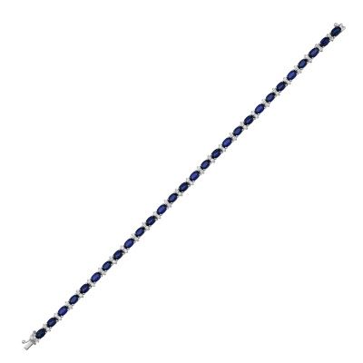 10,10 Karat Pırlantalı Safir Bileklik