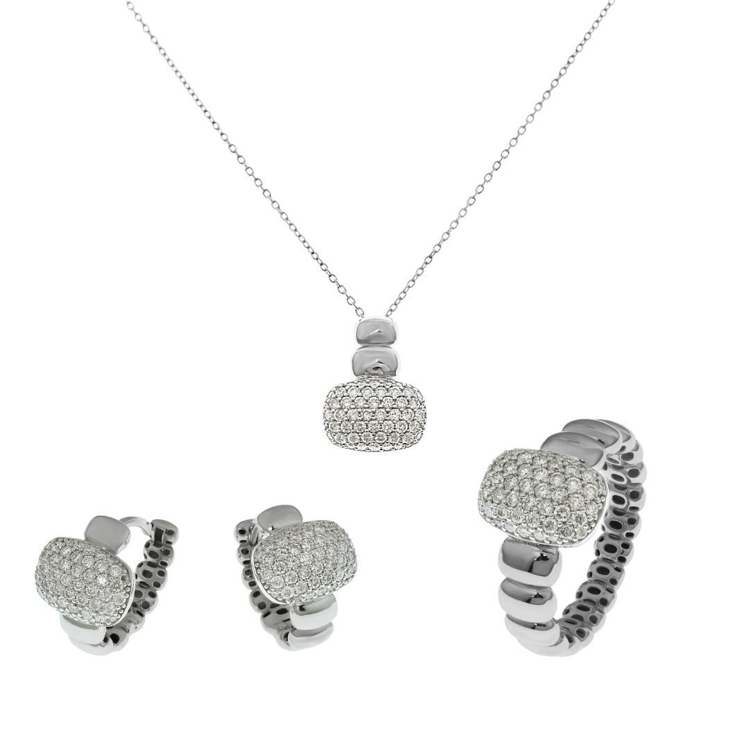 2,36 Karat Pırlanta Coronet 3'lü Set
