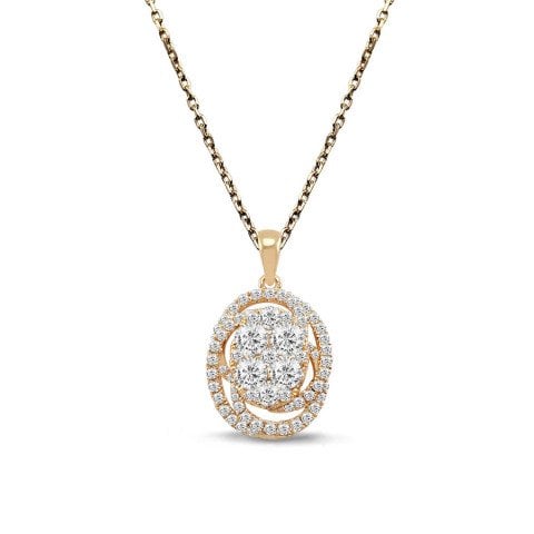 1,35 Karat Fantezi Pırlanta Kolye F Renk