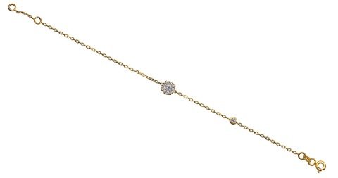 0,13 Karat Pırlanta Coronet Bileklik F Renk