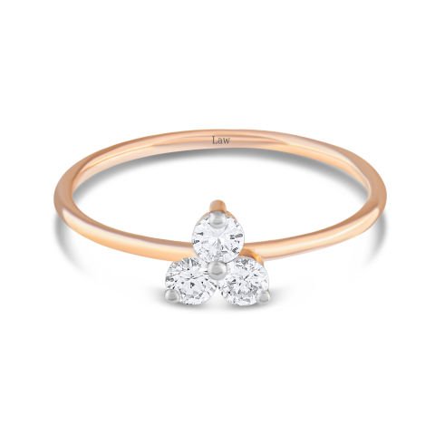 0,29 Karat Pırlantalı Minimal Yüzük
