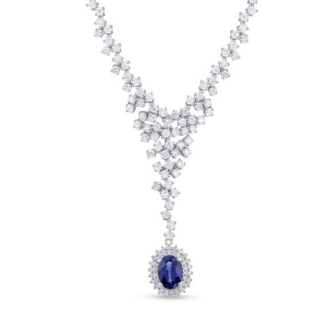 5,00 Karat Pırlanta Safir Gerdanlık