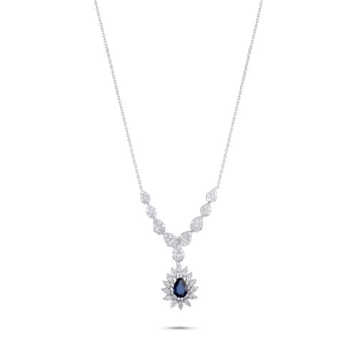 1,75 Karat Pırlanta Safir Gerdanlık