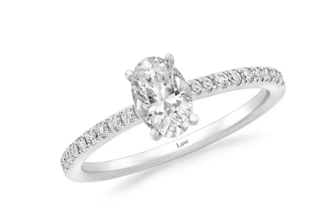 0.40 Karat Oval Pırlanta Tektaş Yüzük E F Renk IDL Sertifikalı