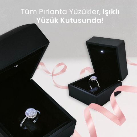 0,36 Karat Minimal Pırlanta Baget Yüzük E F Renk