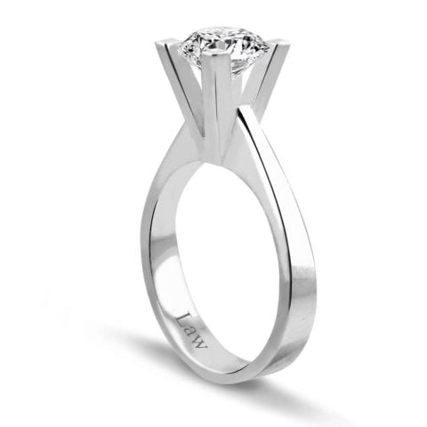 2,00 Karat Hrd Pırlanta Tektaş Yüzük F Renk