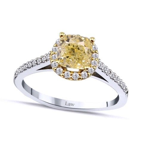 1,17 Karat Fancy Kuşin  Pırlanta Yüzük  F Renk