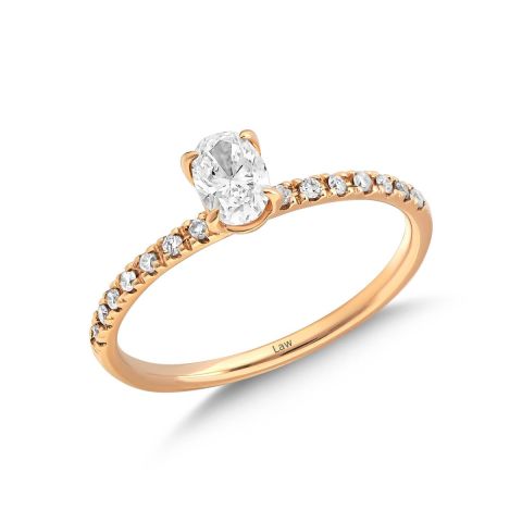 0,55 Karat Oval Pırlanta Tektaş Yüzük