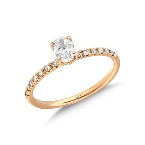0,55 Karat Oval Pırlanta Tektaş Yüzük