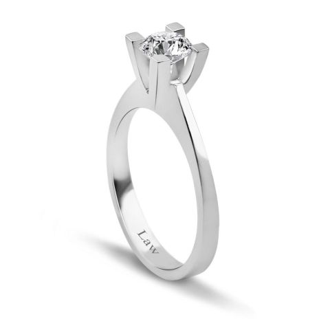 0,50 Karat Uluslararası Sertifikalı Pırlanta Tektaş Yüzük E Renk