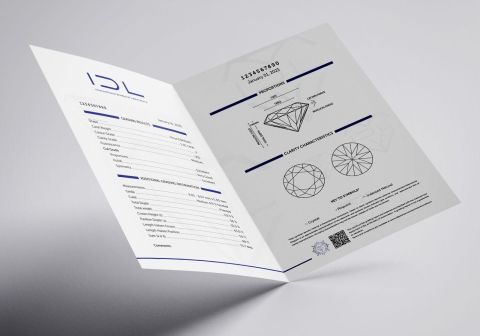 0,17 Karat Pırlanta Baget Kolye E F Renk IDL Sertifikalı