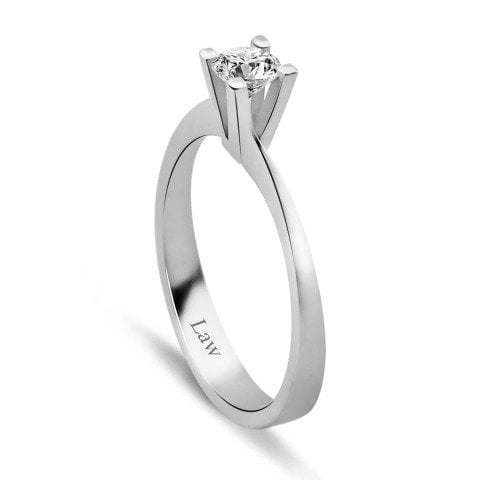 0,26 Karat Tektaş Pırlanta Yüzük E Renk